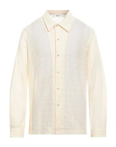 Séfr Man Shirt Ivory Size Xl Cotton In White