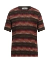 Séfr Man Sweater Burgundy Size L Acrylic, Polyester, Elastane In Red