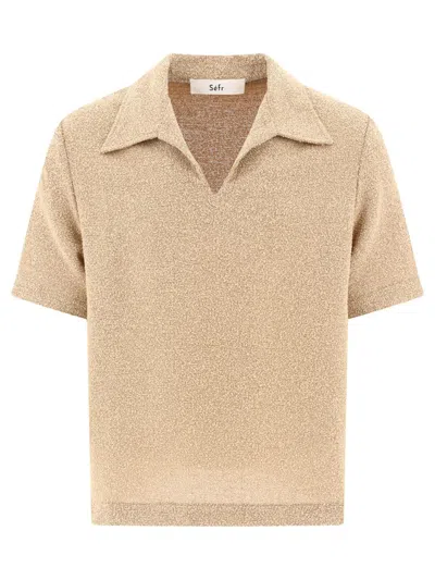 Séfr "mate" Polo Shirt In Beige