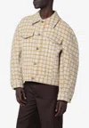 Séfr Matthieu Checked Buttoned Jacket In Beige
