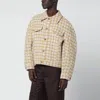 Séfr Matthieu Jacket In Checked Wool Cloth