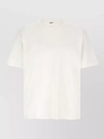 Séfr Mauro Crew Neck Short Sleeve T Shirt In White