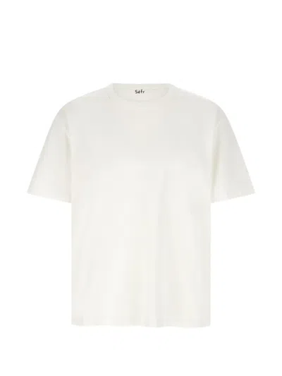 Séfr Mauro Crew Neck Short Sleeve T Shirt In White