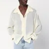 Séfr Jagou Camp-collar Open-knit Merino Wool-gauze Shirt