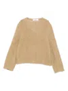 Séfr V-neck Textured Sweater In Neutral
