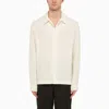 SÉFR MEN'S WHITE WOOL AND VISCOSE SHIRT FOR SS24