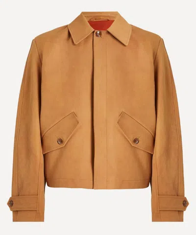 Séfr Sefr Mens Gus Two-tone Chino Jacket In Brown