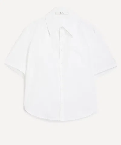Séfr Sefr Mens Waylon White Poplin Shirt