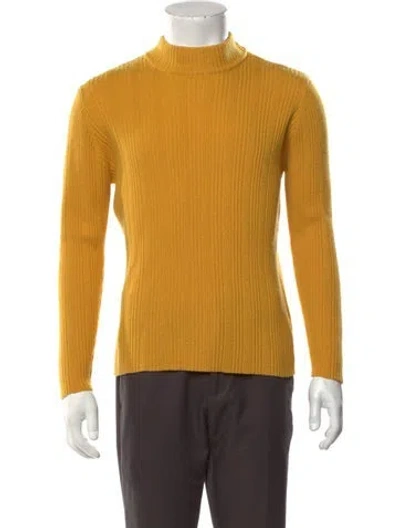 Pre-owned Séfr Merino Wool Turtleneck Pullover In Yellow