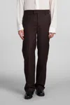 SÉFR MIKE SUIT TROUSERS PANTS IN BROWN POLYESTER