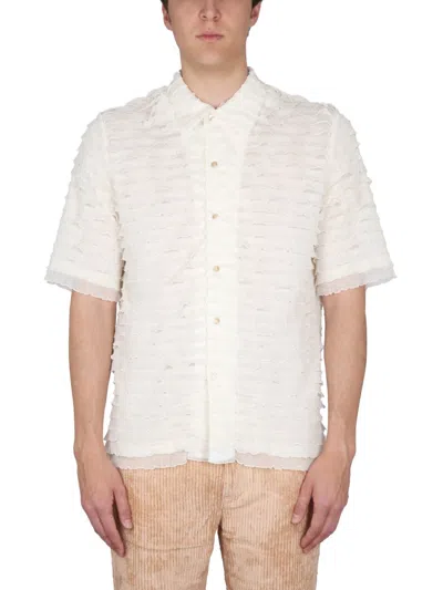 Séfr Modern French Collar Shirt For Men In Neutral