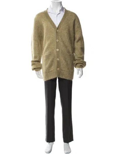 Pre-owned Séfr Mohair V-neck Cardigan In Green