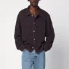 Séfr Myles Brown Knitted Cotton Shirt