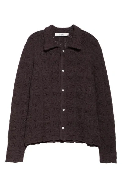SÉFR SÉFR MYLES KNIT OVERSHIRT