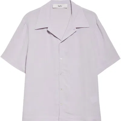 Séfr Noam Short Sleeve Button-up Shirt In Arizona Lilac