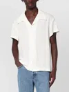 Séfr Noam Wool Blend Shirt With Short Sleeves In White