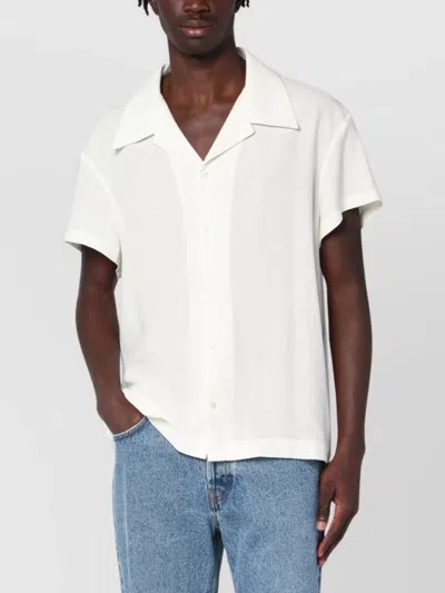 SÉFR NOAM WOOL BLEND SHIRT WITH SHORT SLEEVES
