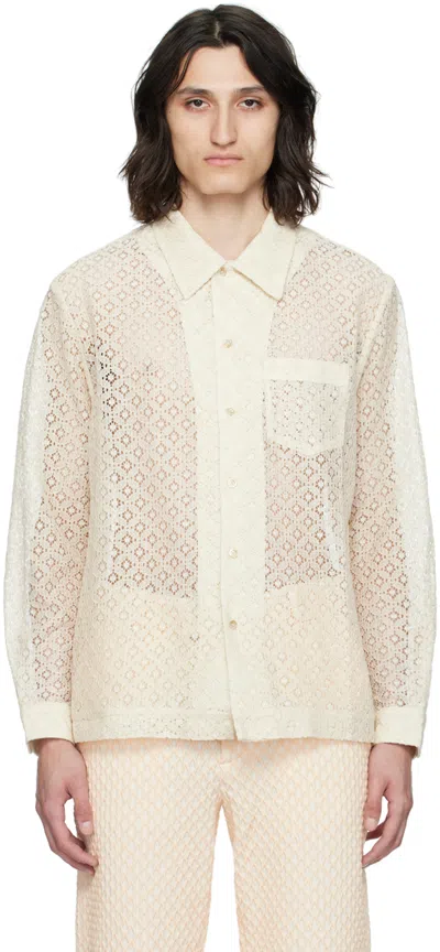 Séfr Off-white Jagou Shirt In Harmony Embroidery
