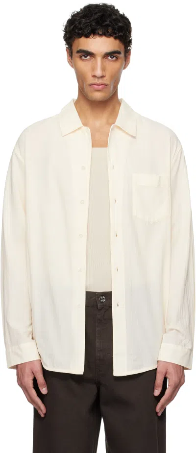 Séfr Off-white Leo Shirt In Vanilla White
