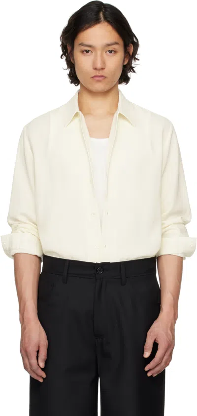 Séfr Off-white Sense Shirt In Off White Crepe