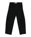 Séfr Cropped Wide-leg Pants With Five-pocket Design And Distinctive Branding In Black