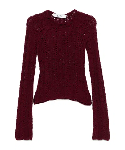 SÉFR OPEN-KNIT SWEATER