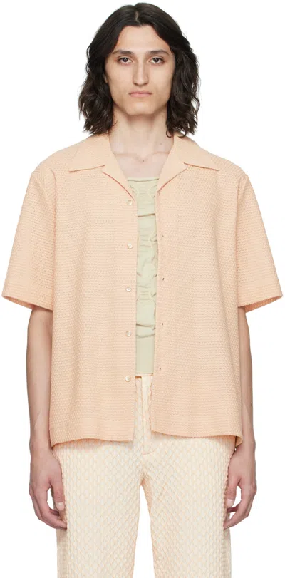Séfr Orange Noam Shirt In Waffle Cone