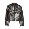 Séfr Lapel Long-sleeved Casual Jacket In Brown