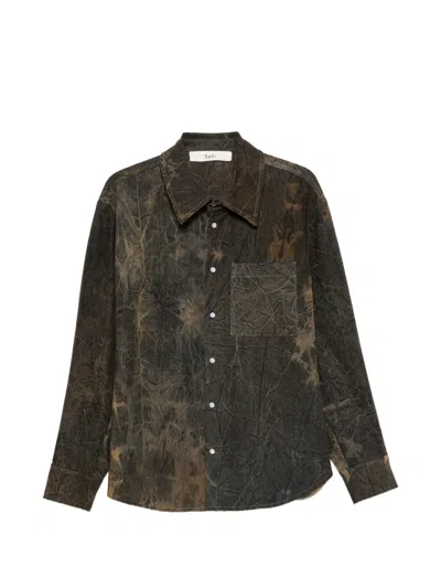 Séfr Overdyed Button-down Shirt In Multi