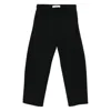Séfr Cropped Wide-leg Pants With Five-pocket Design And Distinctive Branding In Black