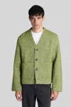 Séfr Buttoned Patch-pocket Cardigan In Green