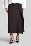 Séfr Pearl Skirt In Brown Polyester In Brown