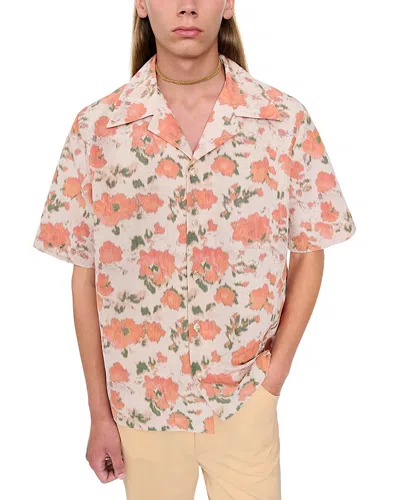 Séfr Pino Floral Button Down Camp Shirt In Pink