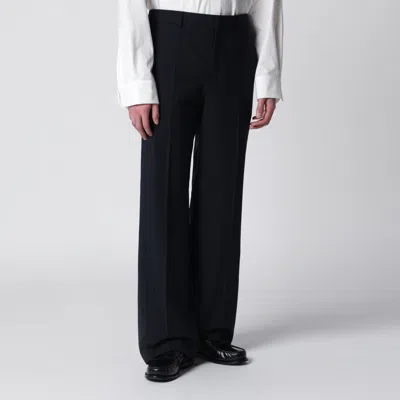 Séfr Pinstriped Wool-blend Trousers In Black