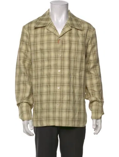 Pre-owned Séfr Plaid Print Long Sleeve Shirt W/ Tags In Neutral
