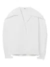 Séfr Pointed Collar Arc Shirt In White