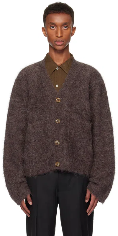 Séfr Lee Lilac Alpaca-blend Cardigan In Purple