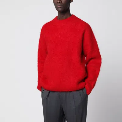 Séfr Red Crew-neck Sweater In Alpaca Blend