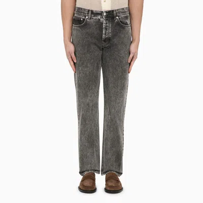 Séfr Gray Straight Cut Jeans In Black