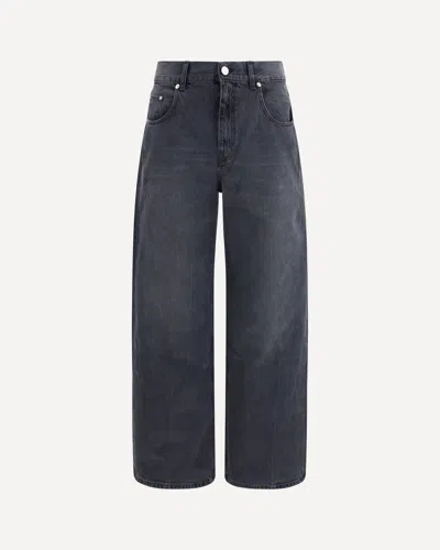 Séfr Relaxed Cut Straight Leg Jeans In Black