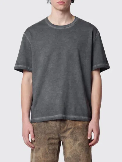 Séfr Relaxed Fit T-shirt In Organic Cotton With Crew Neck And Dropped Shoulders In Gray