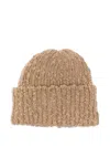 Séfr Ribbed-knit Beanie In Brown