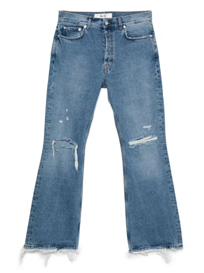 Séfr Frayed Denim Jeans In Blue