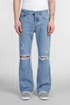 Séfr Ripped And Frayed Jeans In Blue