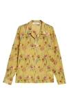 SÉFR RIPLEY FLORAL EMBROIDERED LONG SLEEVE CAMP SHIRT