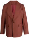 Séfr Long-sleeved Suit Jacket In Orange