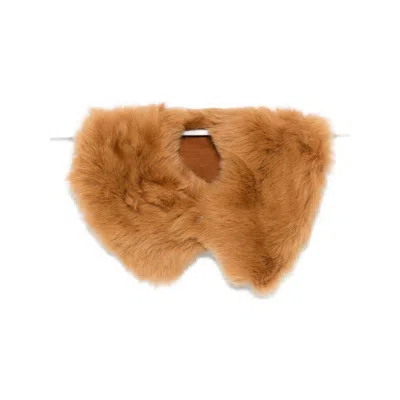 Séfr Shearling Scarf In Gold