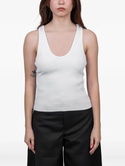 Séfr Scoop-neck Tank Top In White