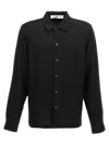 Séfr Wes Virgin Wool Button-up Shirt In Black