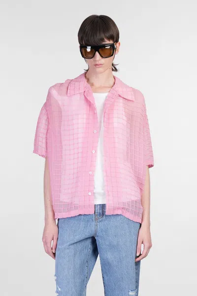 Séfr Sergio Shirt In Rose-pink Polyester